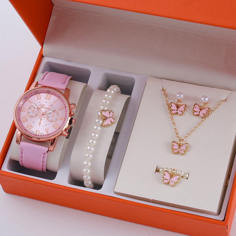 Ladies Graduated Belt Watch Jewelry Set Image 4