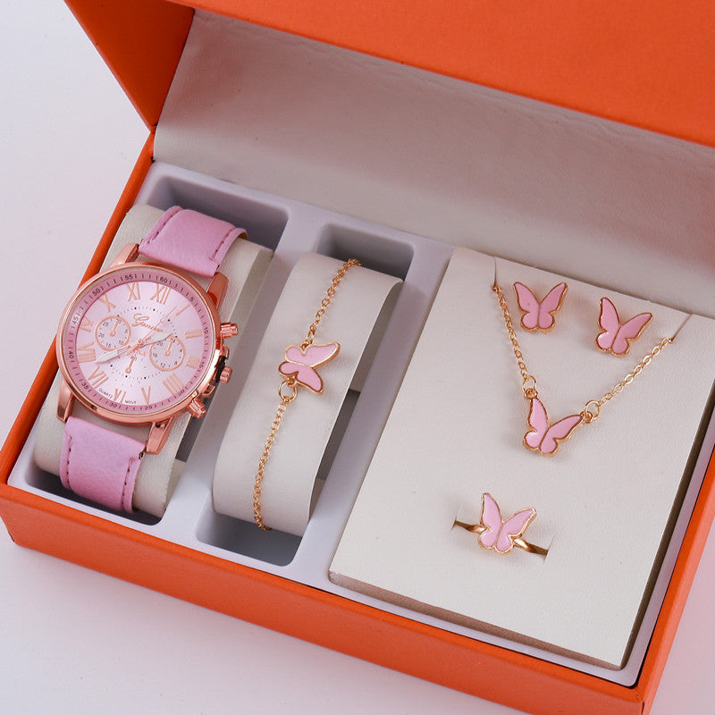 Ladies Graduated Belt Watch Jewelry Set Image 6