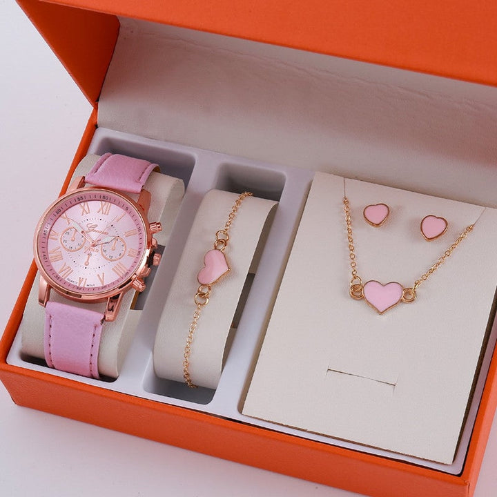 Ladies Graduated Belt Watch Jewelry Set Image 1