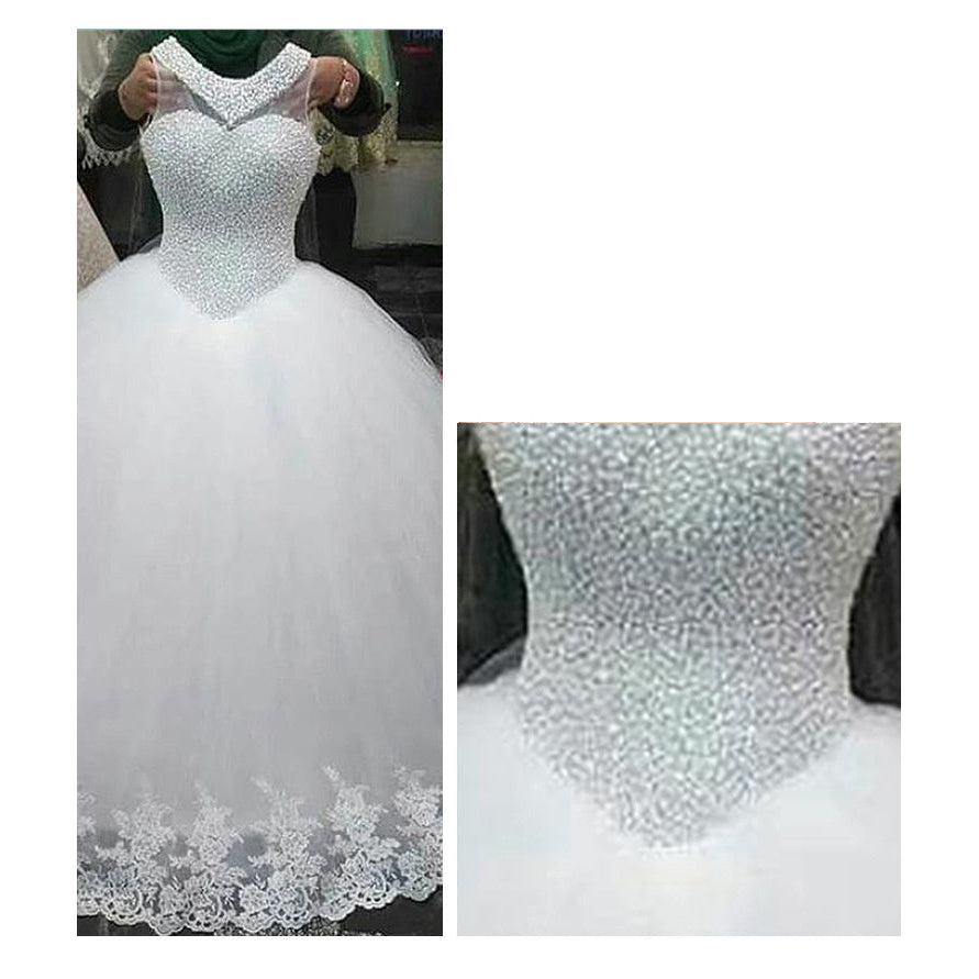 Qidi SweetSimple And Elegant Mid-Waist Korean Princess European Style Wedding Dress Image 4