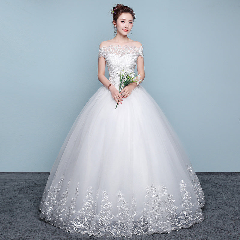 Qidi wedding dress shoulder wedding dress Image 6