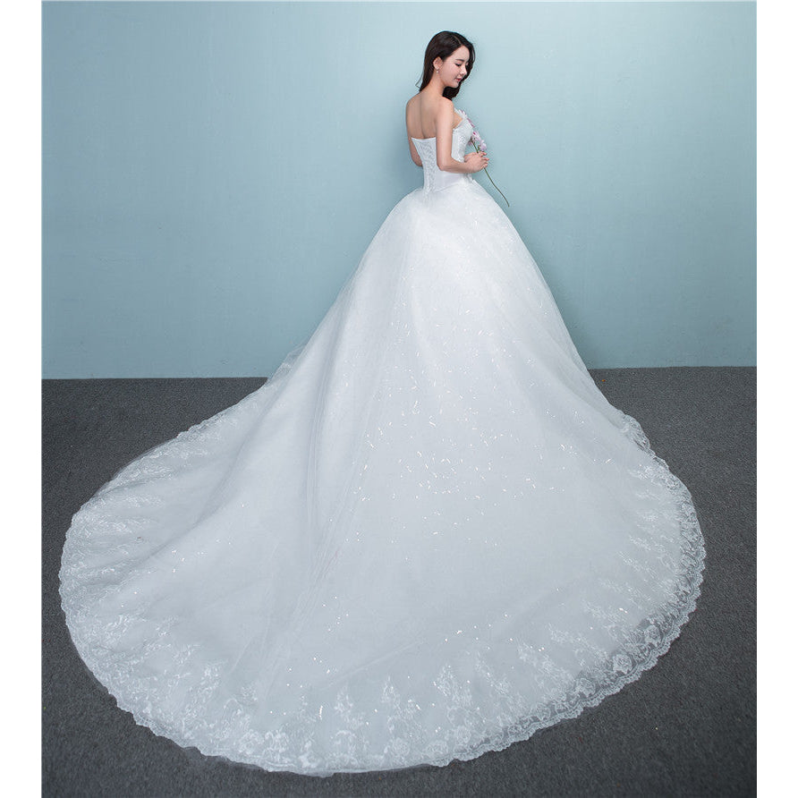 Wedding bride wedding dress  large tail size wedding dress factory wholesale TH52 Image 4