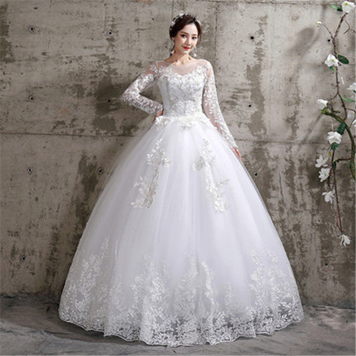 Wedding Dress Bridal Sleeves Wedding Wedding Dress Was Thin And Thin Image 2