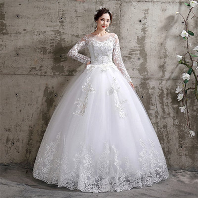 Wedding Dress Bridal Sleeves Wedding Wedding Dress Was Thin And Thin Image 1