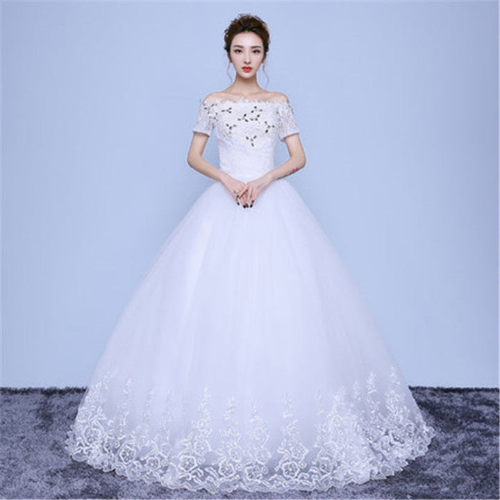 Wedding Dress Bridal Sleeves Wedding Wedding Dress Was Thin And Thin Image 3