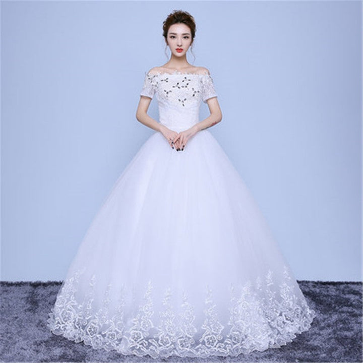 Wedding Dress Bridal Sleeves Wedding Wedding Dress Was Thin And Thin Image 1