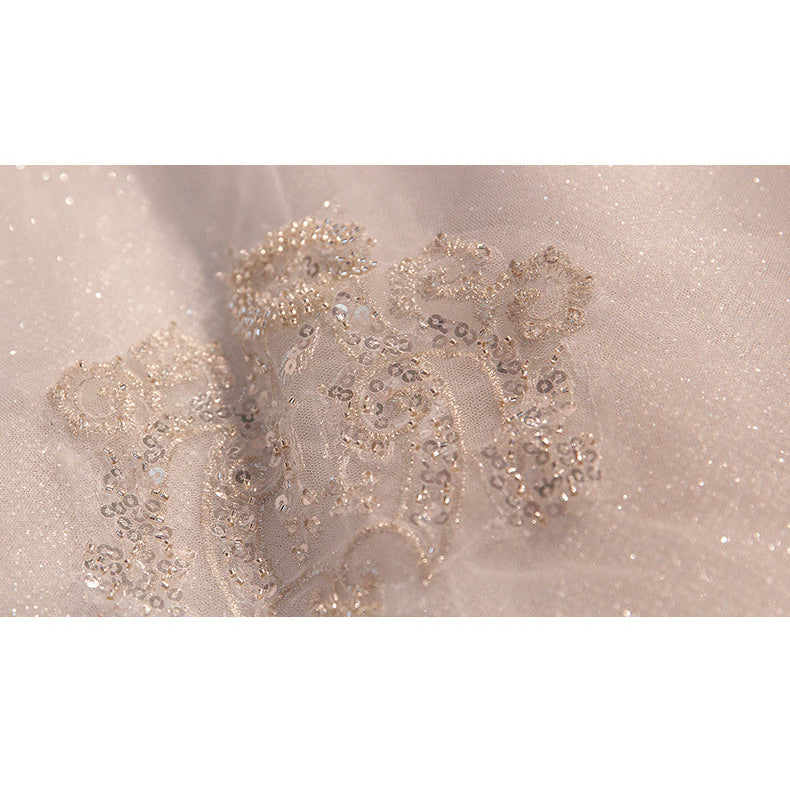 Wedding Dress Trailing Heavy Industry One-shoulder Bridal Temperament Female Forest Super Fairy Dream Starry Sky Skirt Image 6