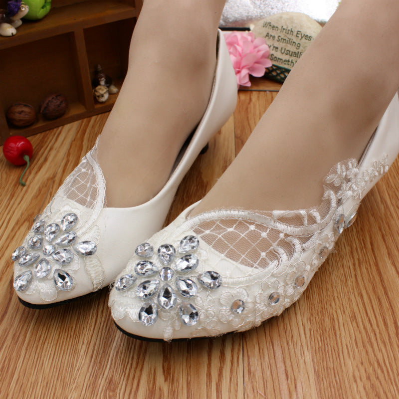 Wedding Dress White Wedding Shoes Girl Image 4