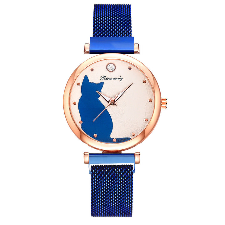 Womens cat watch bracelet set Image 4