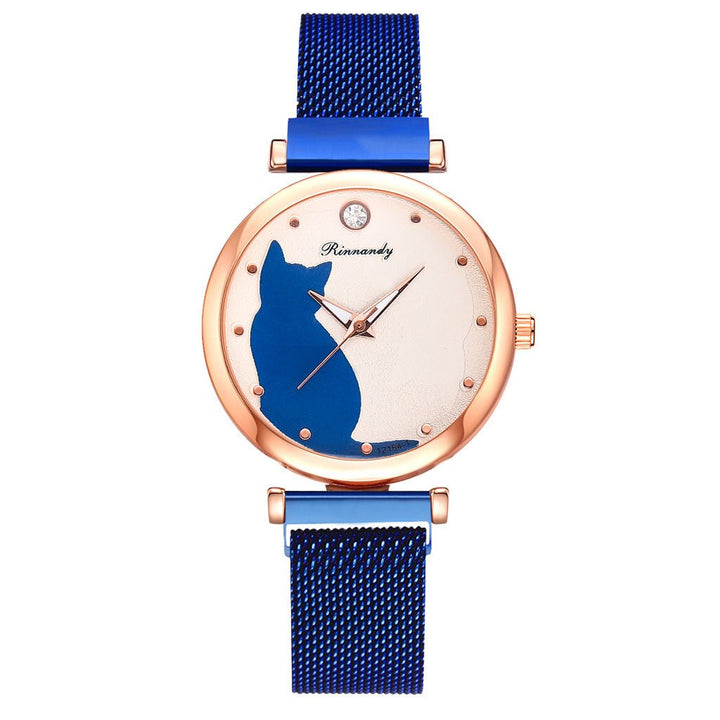 Womens cat watch bracelet set Image 1