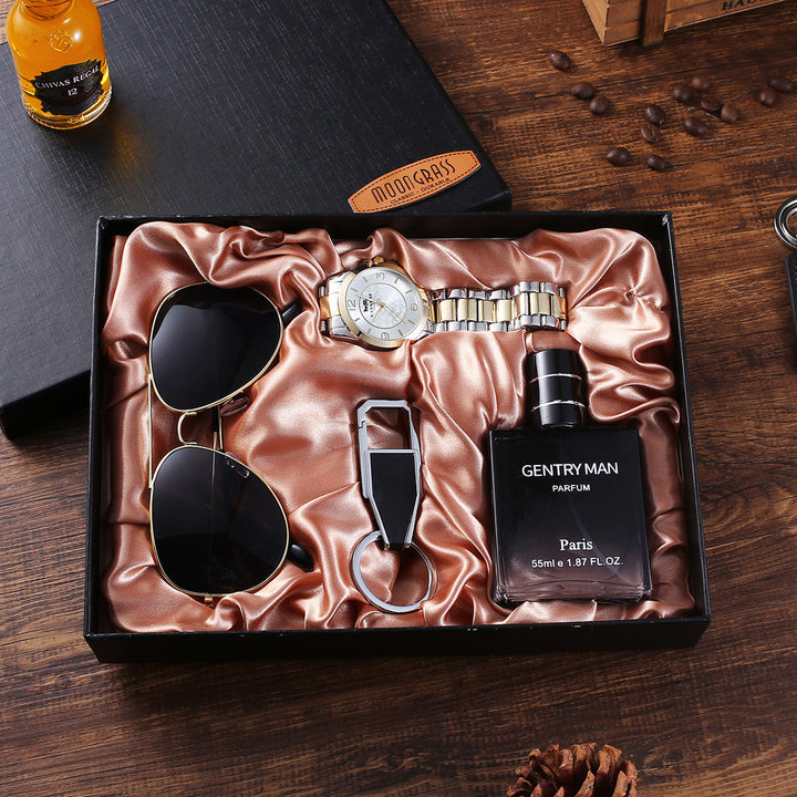 Boutique gift set belt Wallet tie quartz watch Image 1