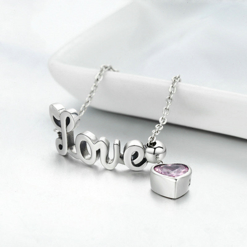 Ladies 925 Silver Beautiful Love Chain Ring Image 2