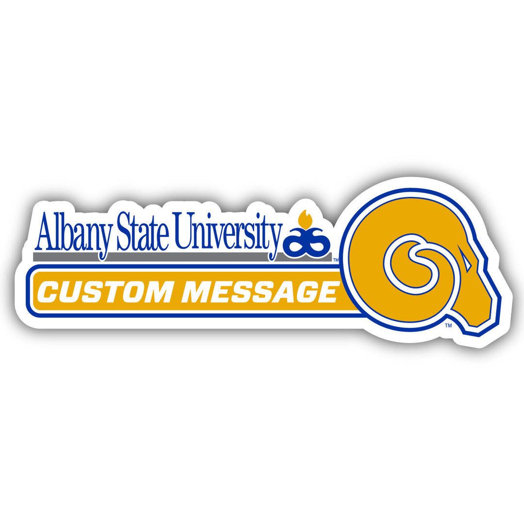 Albany State University 4-Inch Wide Customizable Vinyl Decal Sticker Officially Licensed Collegiate Product Image 1