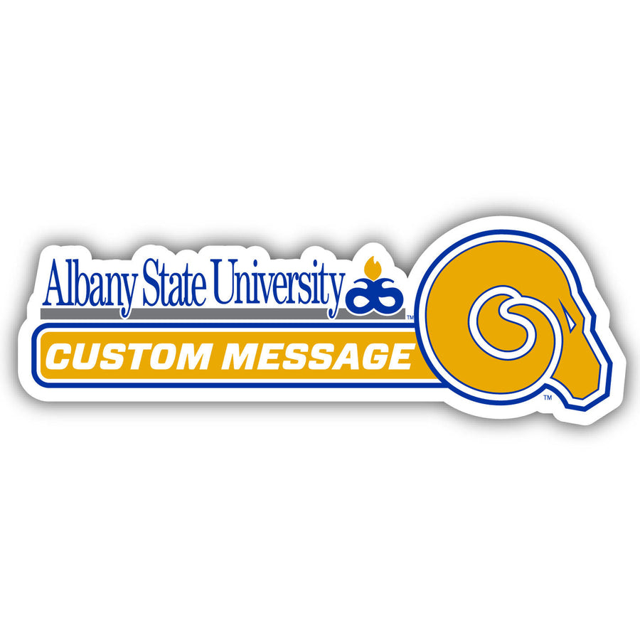 Albany State University 4-Inch Wide Customizable Vinyl Decal Sticker Officially Licensed Collegiate Product Image 1