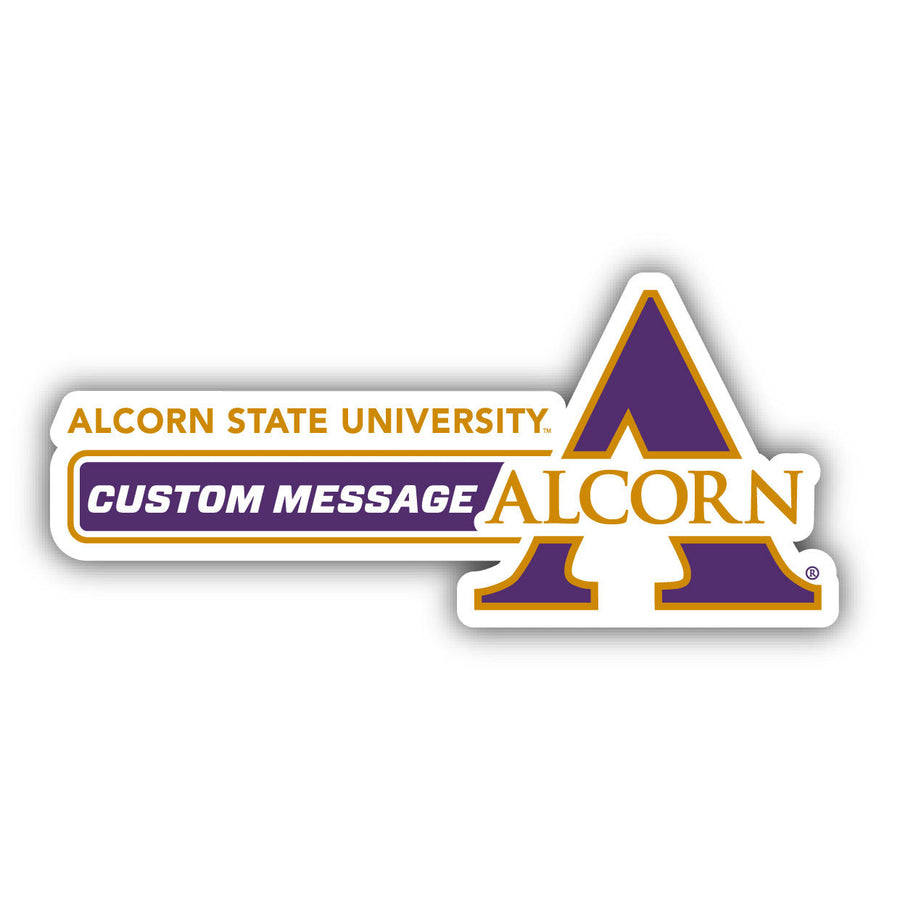 Alcorn State Braves 4-Inch Wide Customizable Vinyl Decal Sticker Officially Licensed Collegiate Product Image 1