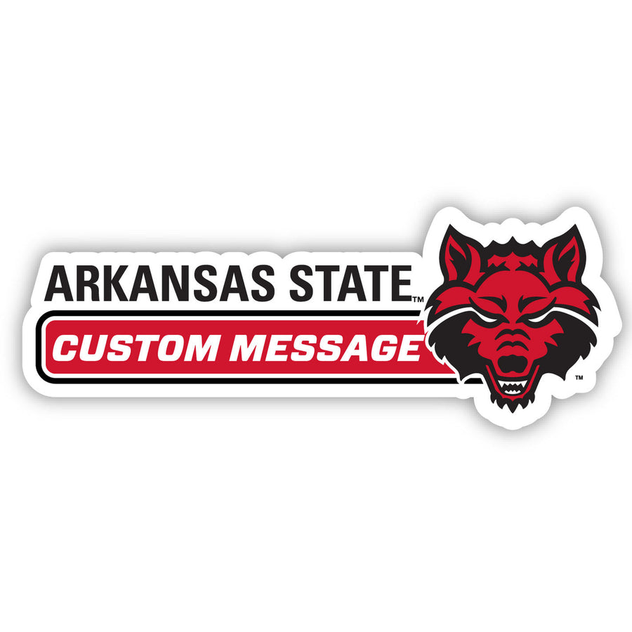 Arkansas State 4-Inch Wide Customizable Vinyl Decal Sticker Officially Licensed Collegiate Product Image 1