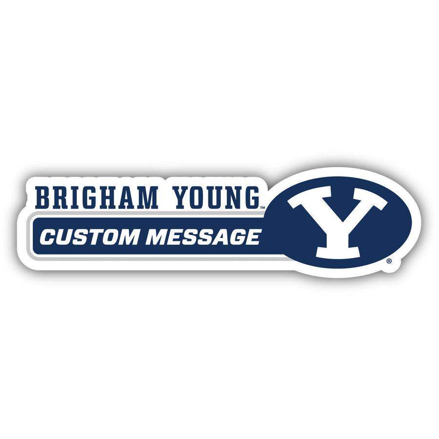 Brigham Young Cougars 4-Inch Wide Customizable Vinyl Decal Sticker Officially Licensed Collegiate Product Image 1