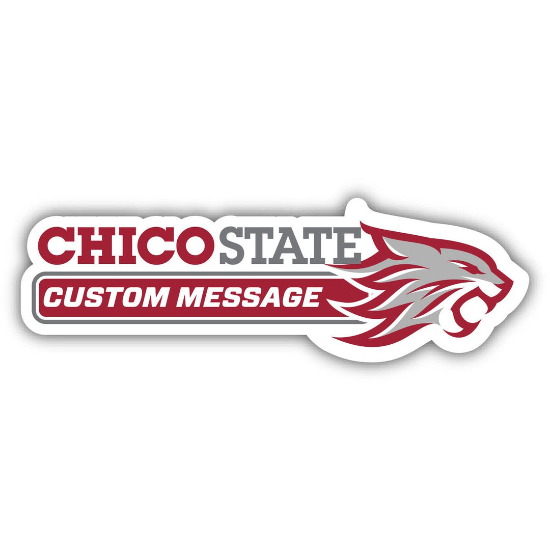 California State University Chico 4-Inch Wide Customizable Vinyl Decal Sticker Officially Licensed Collegiate Product Image 1