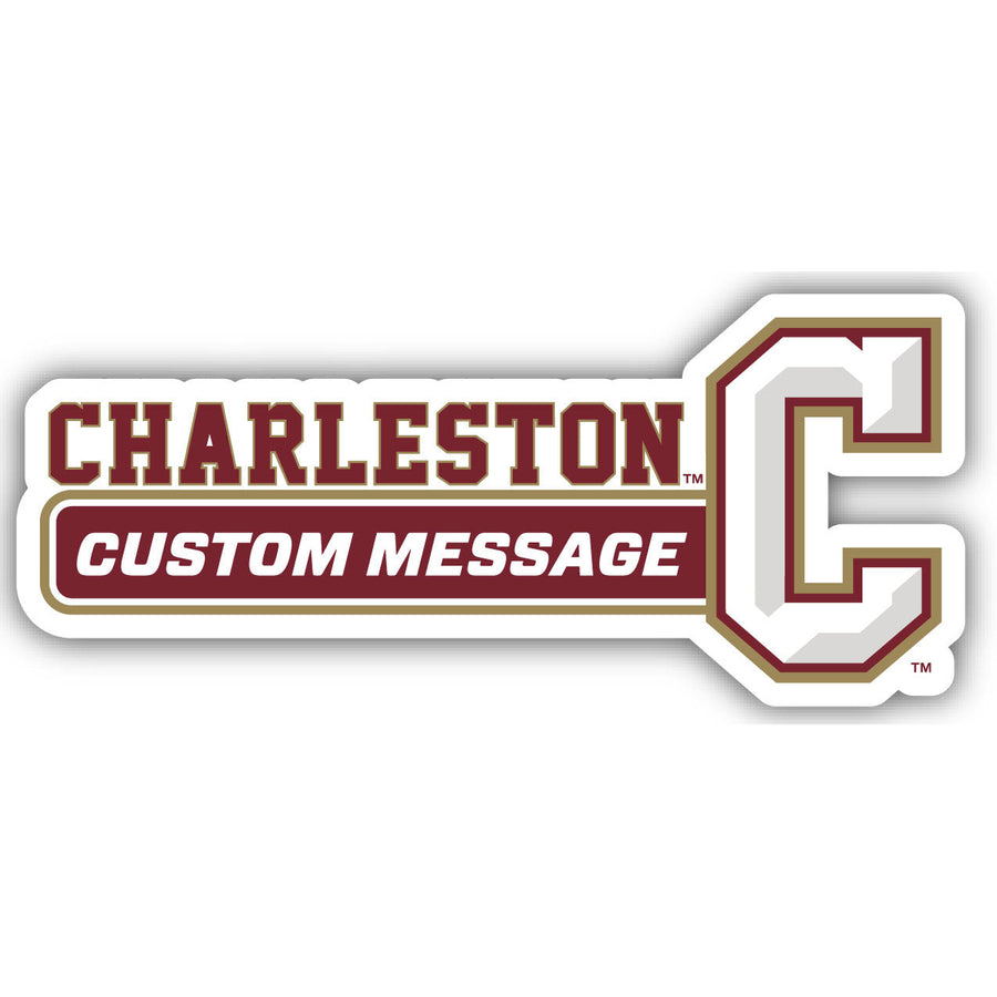 College of Charleston 4-Inch Wide Customizable Vinyl Decal Sticker Officially Licensed Collegiate Product Image 1