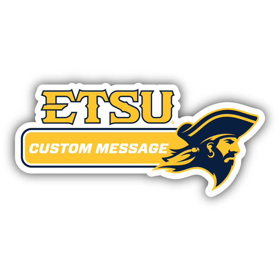 East Tennessee State University 4-Inch Wide Customizable Vinyl Decal Sticker Officially Licensed Collegiate Product Image 1