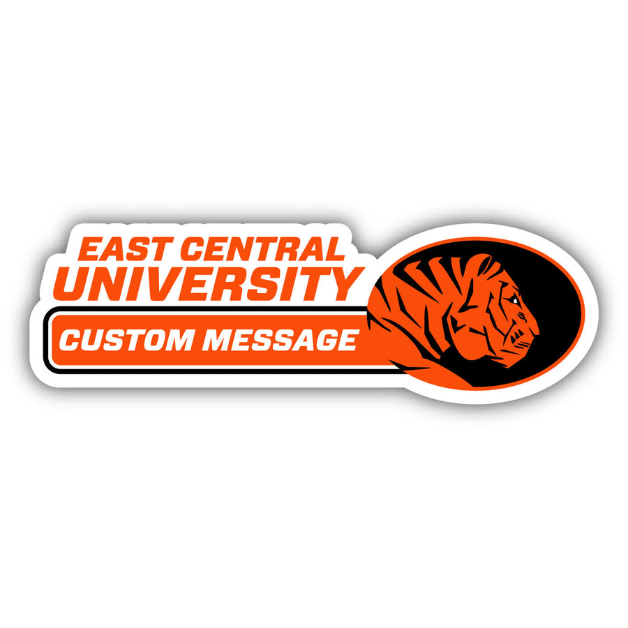 East Central University Tigers 4-Inch Wide Customizable Vinyl Decal Sticker Officially Licensed Collegiate Product Image 1