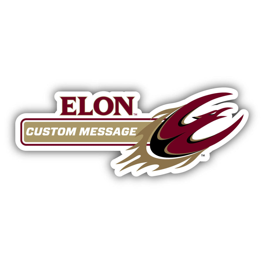 Elon University 4-Inch Wide Customizable Vinyl Decal Sticker Officially Licensed Collegiate Product Image 1