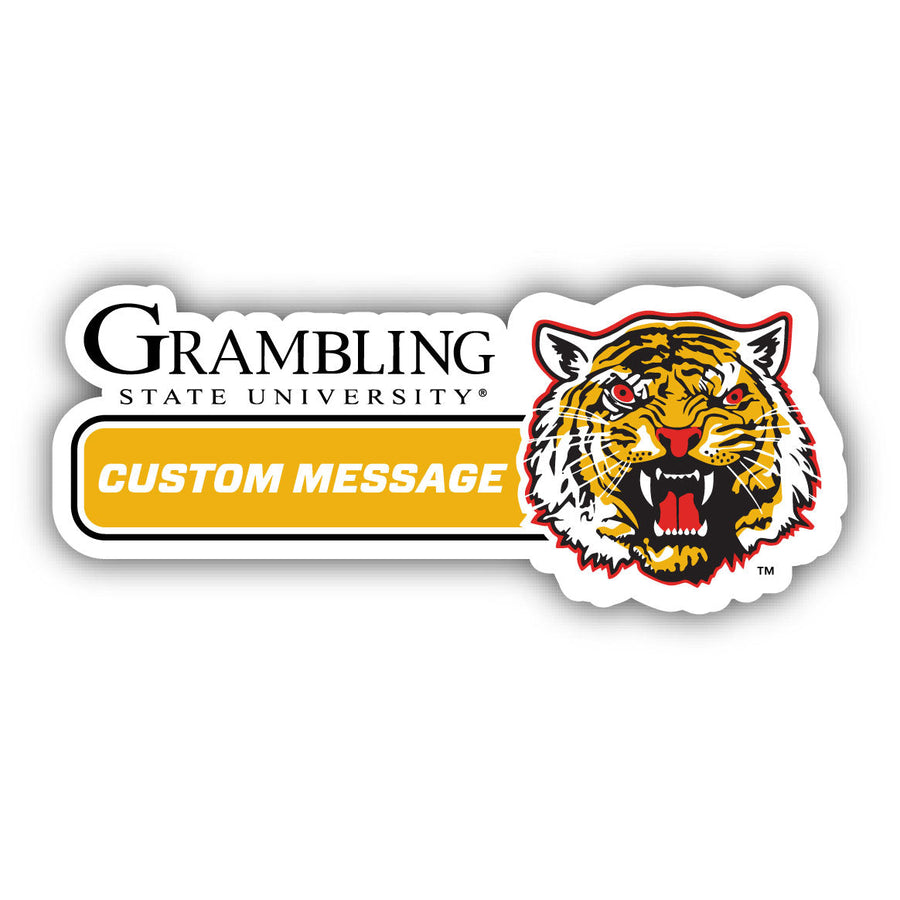 Grambling State Tigers 4-Inch Wide Customizable Vinyl Decal Sticker Officially Licensed Collegiate Product Image 1