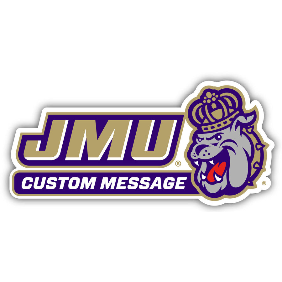 James Madison Dukes 4-Inch Wide Customizable Vinyl Decal Sticker Officially Licensed Collegiate Product Image 1