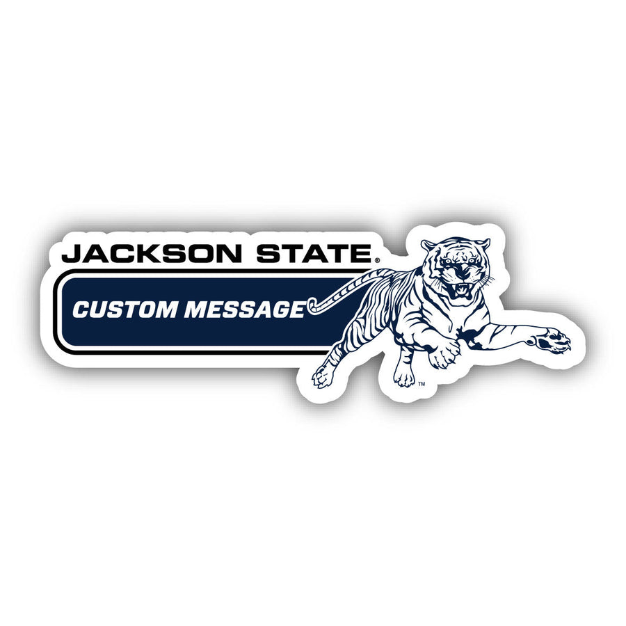 Jackson State University 4-Inch Wide Customizable Vinyl Decal Sticker Officially Licensed Collegiate Product Image 1