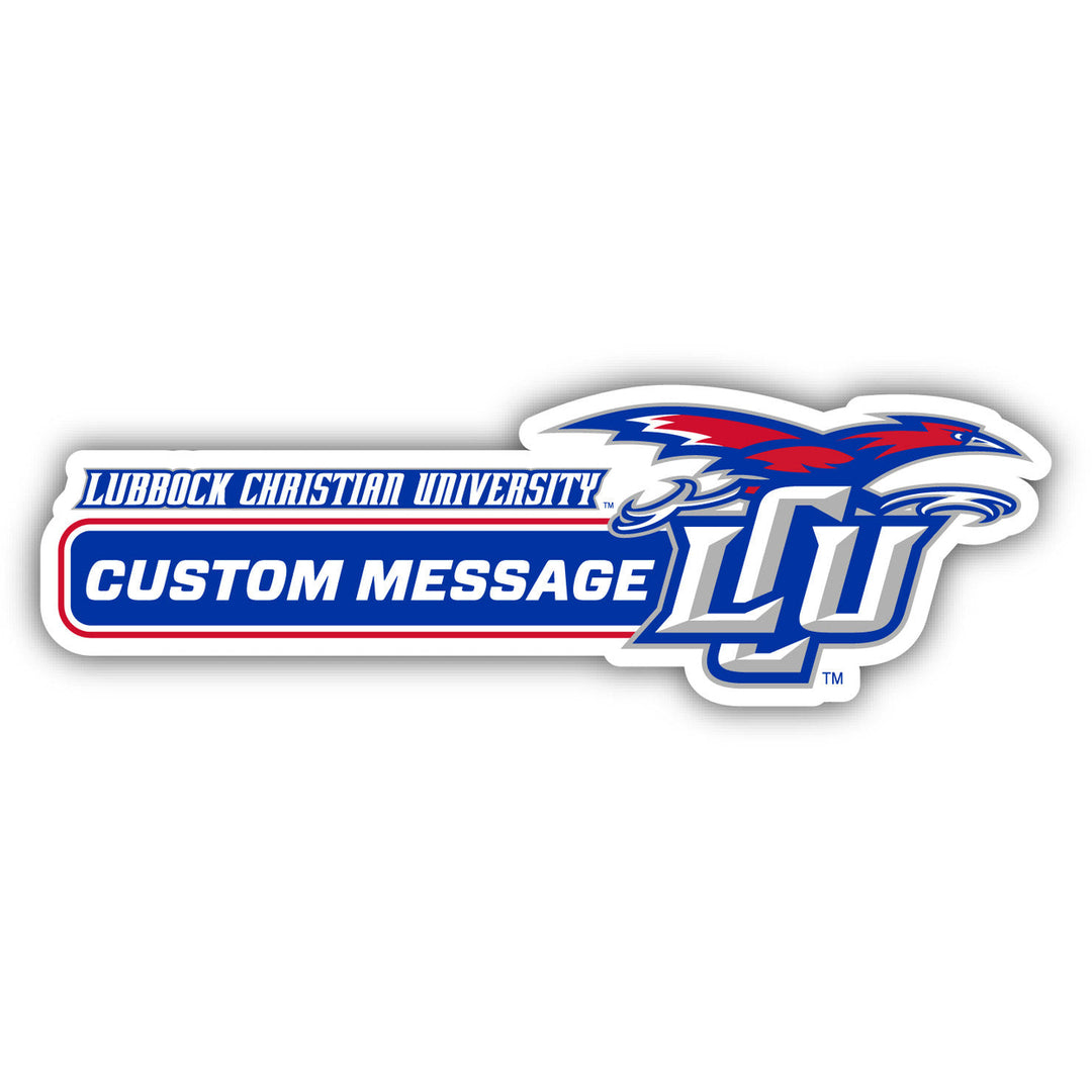 Lubbock Christian University Chaparral 4-Inch Wide Customizable Vinyl Decal Sticker Officially Licensed Collegiate Image 1