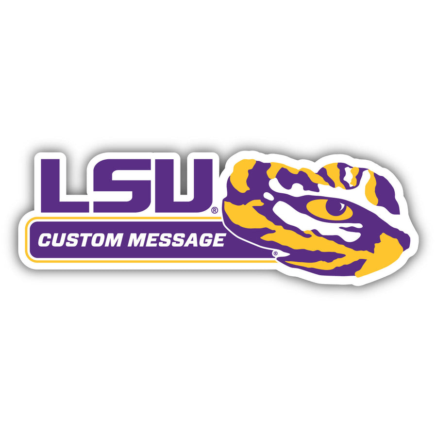 LSU Tigers 4-Inch Wide Customizable Vinyl Decal Sticker Officially Licensed Collegiate Product Image 1