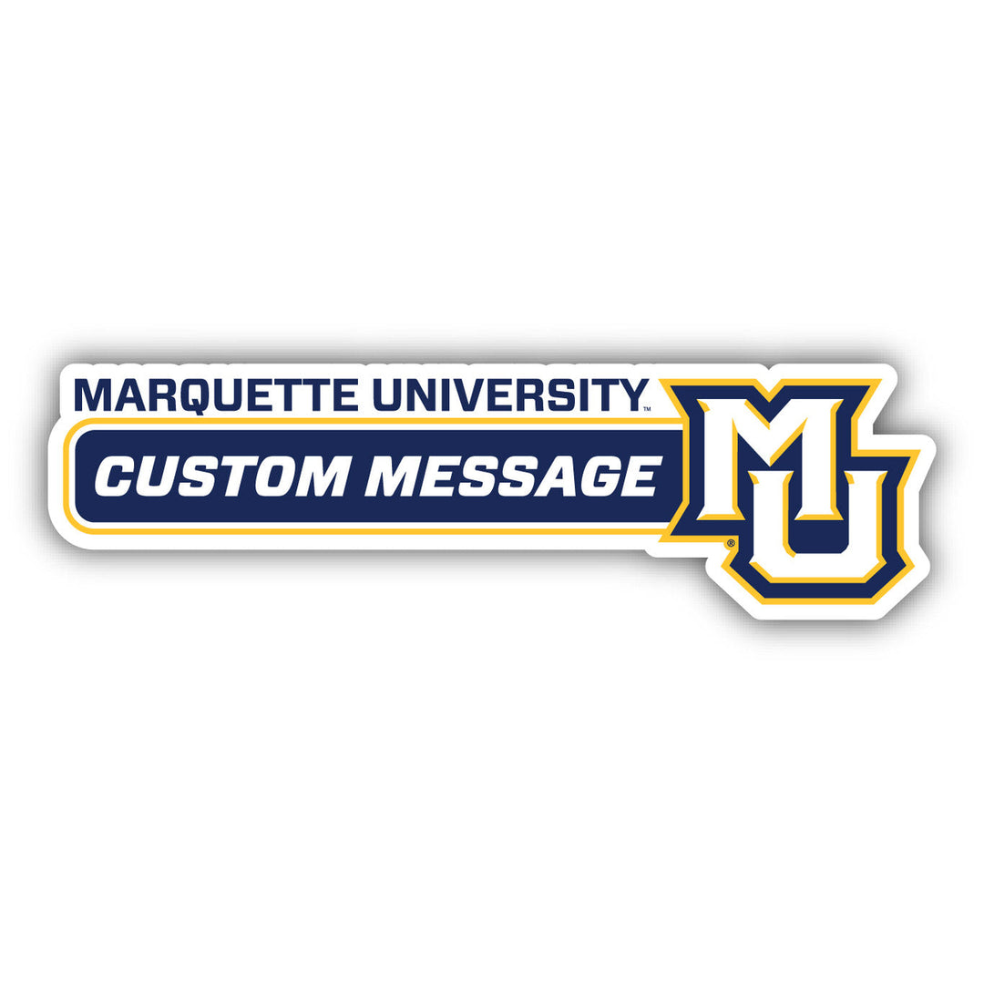 Marquette Golden Eagles 4-Inch Wide Customizable Vinyl Decal Sticker Officially Licensed Collegiate Product Image 1