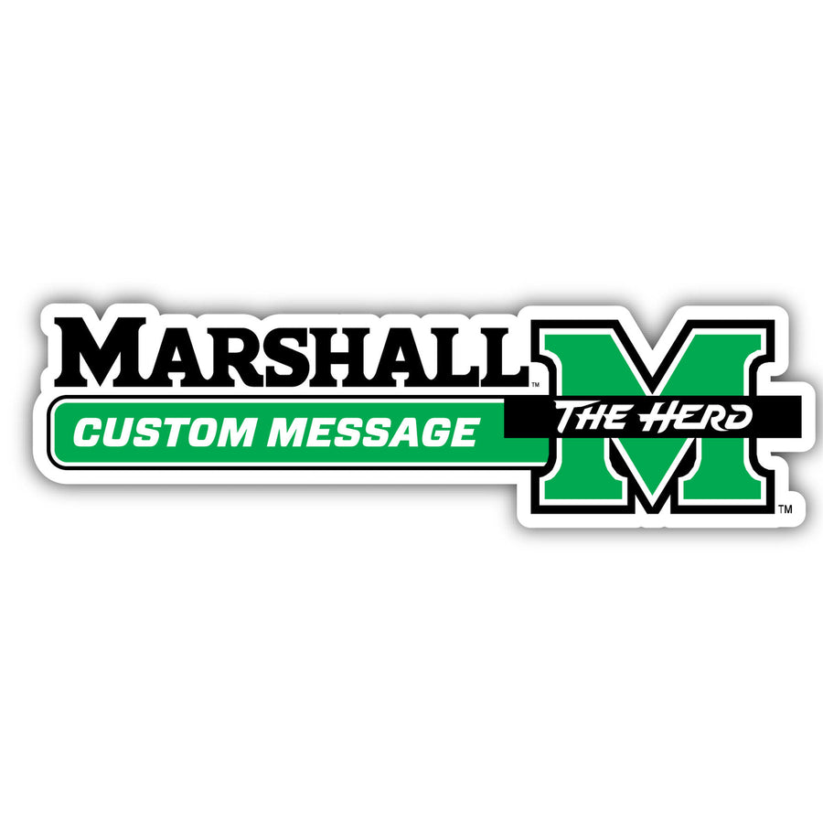 Marshall Thundering Herd 4-Inch Wide Customizable Vinyl Decal Sticker Officially Licensed Collegiate Product Image 1