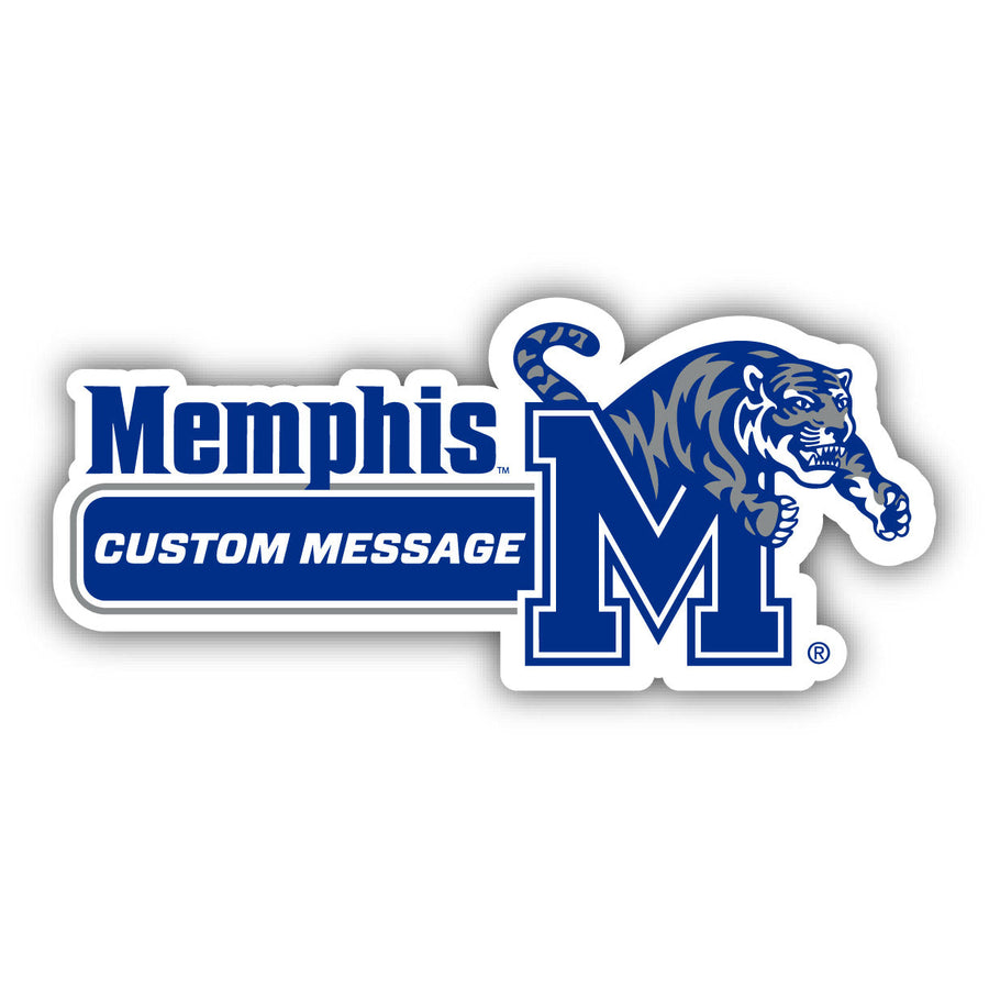 Memphis Tigers 4-Inch Wide Customizable Vinyl Decal Sticker Officially Licensed Collegiate Product Image 1