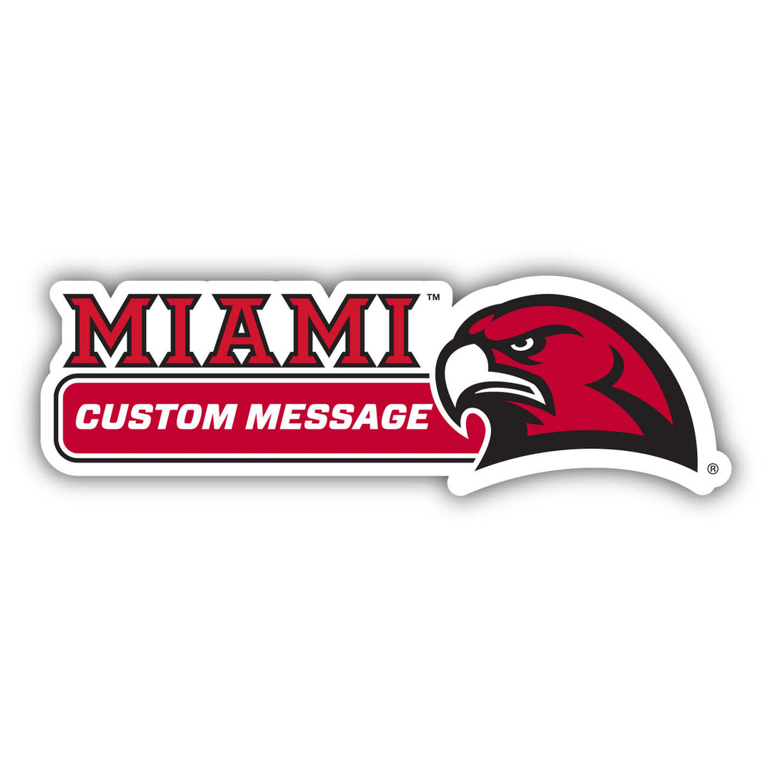 Miami University of Ohio 4-Inch Wide Customizable Vinyl Decal Sticker Officially Licensed Collegiate Product Image 1