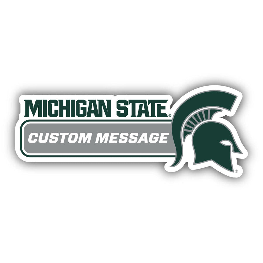 Michigan State Spartans 4-Inch Wide Customizable Vinyl Decal Sticker Officially Licensed Collegiate Product Image 1