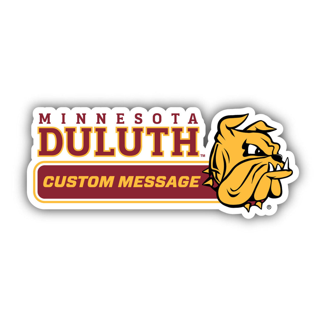 Minnesota Duluth Bulldogs 4-Inch Wide Customizable Vinyl Decal Sticker Officially Licensed Collegiate Product Image 1