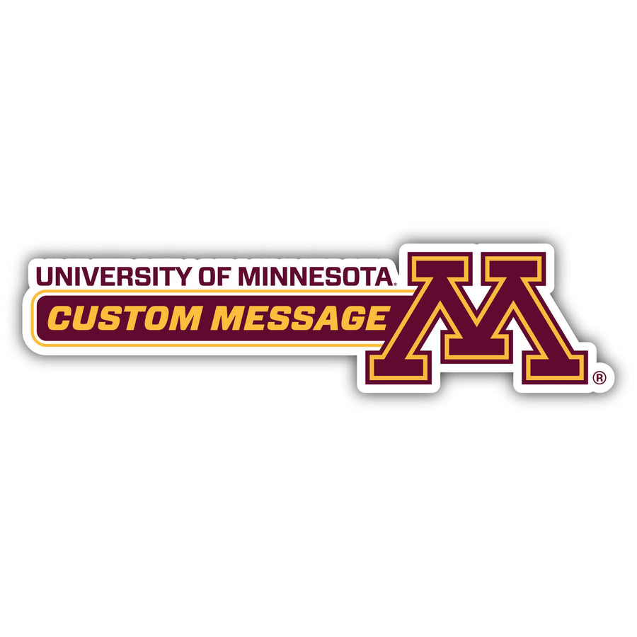 Minnesota Gophers 4-Inch Wide Customizable Vinyl Decal Sticker Officially Licensed Collegiate Product Image 1