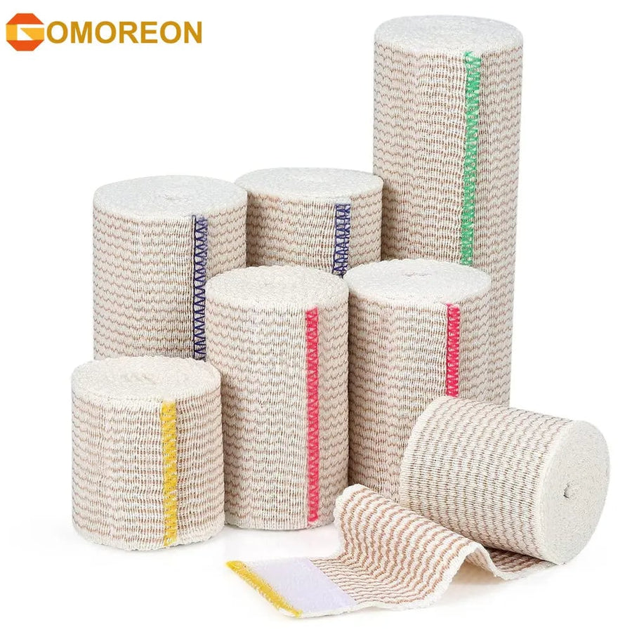 1Roll Premium Elastic Bandage Wrap,Cotton Latex Free Compression Bandage Wrap with Self-Closure,Support and First Aid Image 1