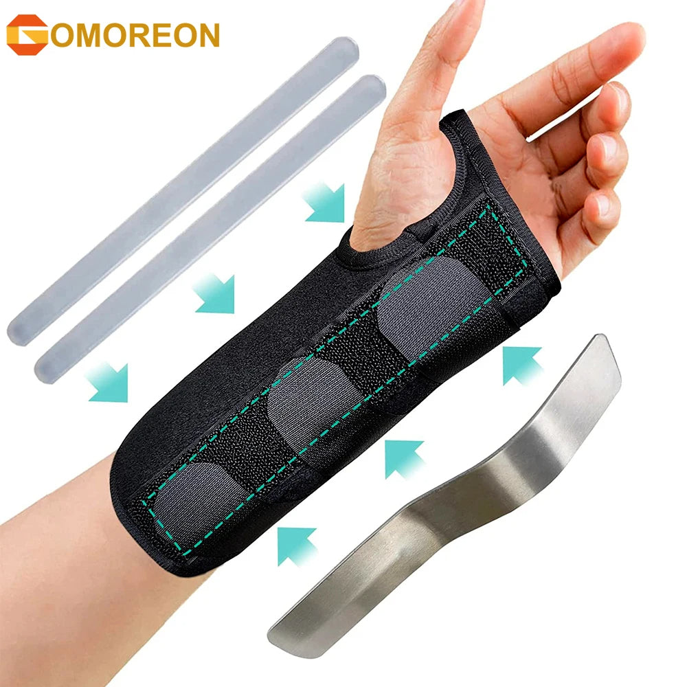 GOMOREON 1Pcs Wrist Brace for Carpal TunnelWrist SplintGreat for Wrist PainSprainSports InjuriesJoint Instability Image 1