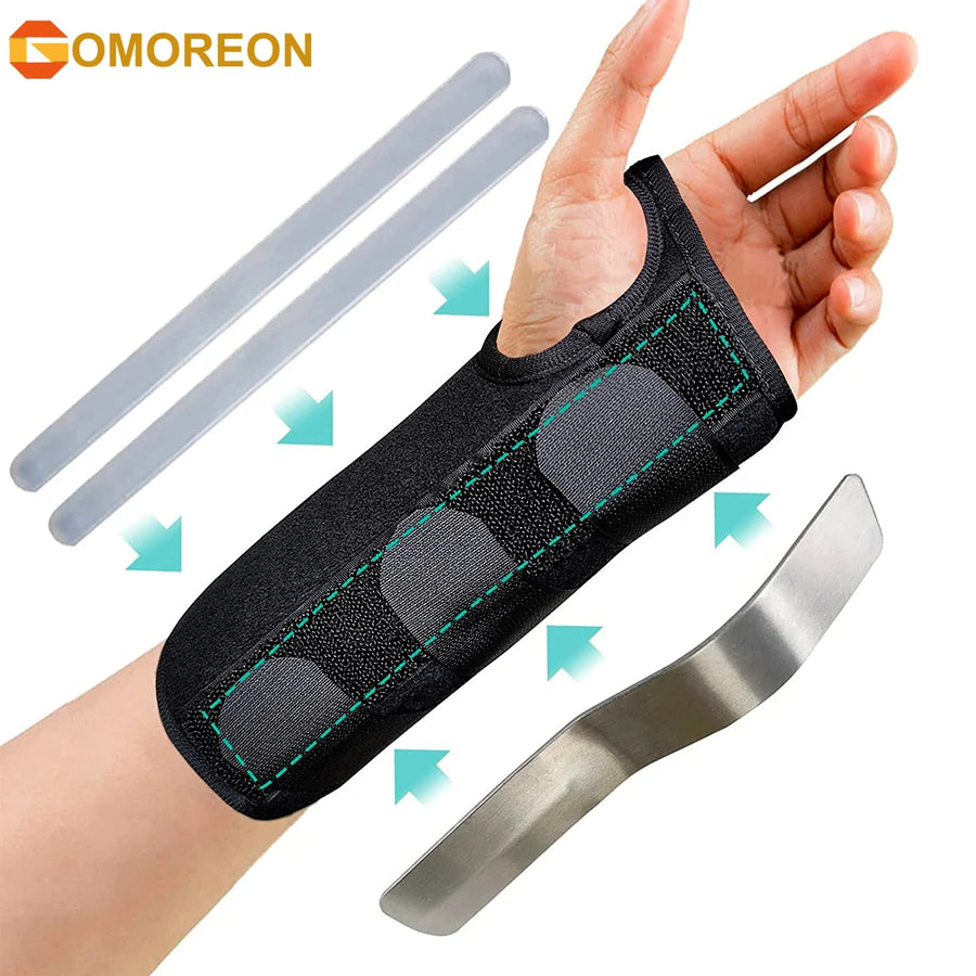 GOMOREON 1Pcs Wrist Brace for Carpal TunnelWrist SplintGreat for Wrist PainSprainSports InjuriesJoint Instability Image 1