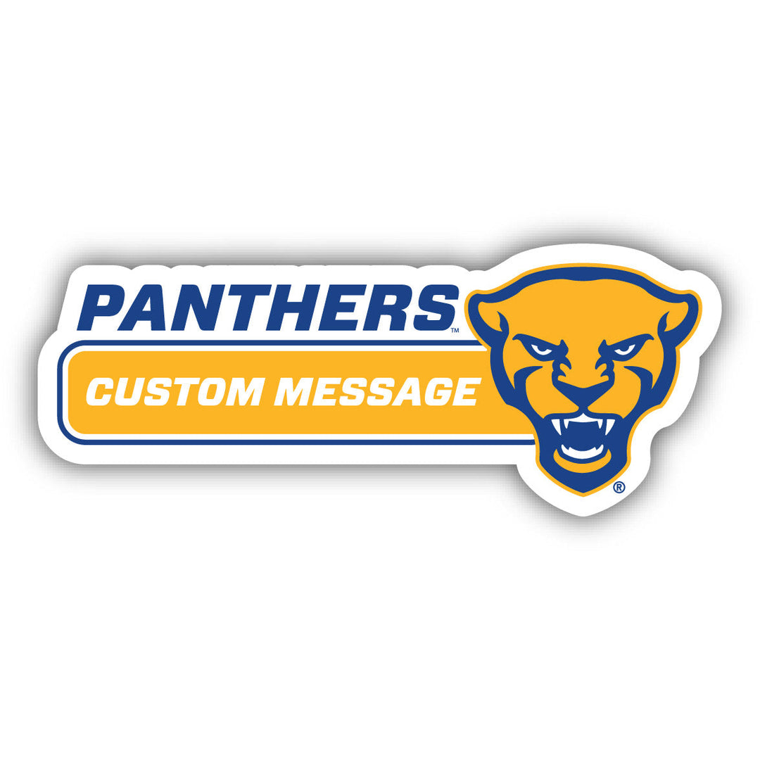 Pittsburgh Panthers 4-Inch Wide Customizable Vinyl Decal Sticker Officially Licensed Collegiate Product Image 1