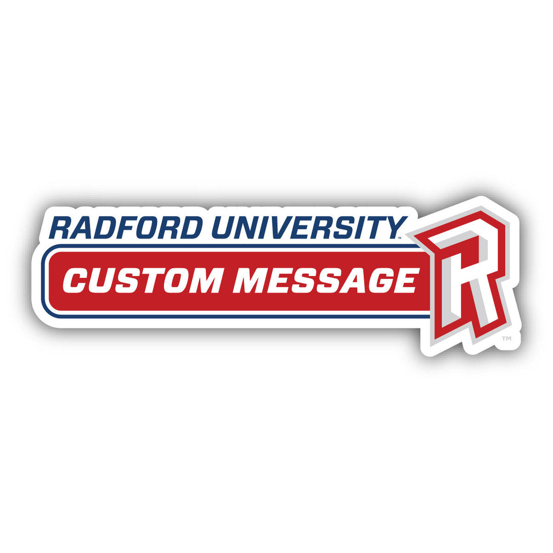 Radford University Highlanders 4-Inch Wide Customizable Vinyl Decal Sticker Officially Licensed Collegiate Product Image 1