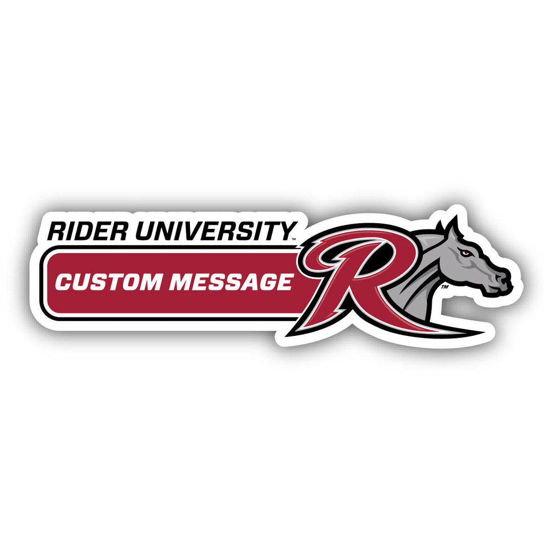 Rider University Broncs 4-Inch Wide Customizable Vinyl Decal Sticker Officially Licensed Collegiate Product Image 1