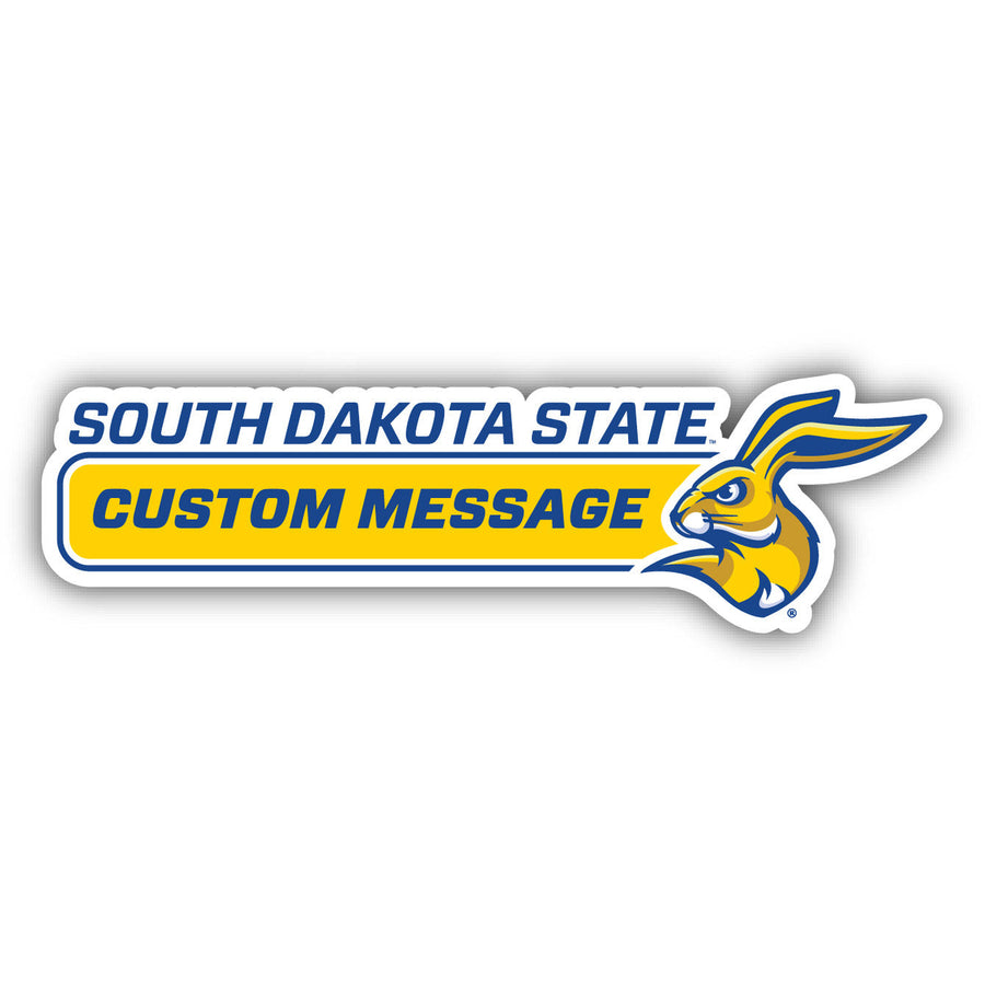 South Dakota State Jackrabbits 4-Inch Wide Customizable Vinyl Decal Sticker Officially Licensed Collegiate Product Image 1