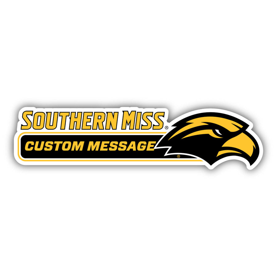 Southern Mississippi Golden Eagles 4-Inch Wide Customizable Vinyl Decal Sticker Officially Licensed Collegiate Product Image 1