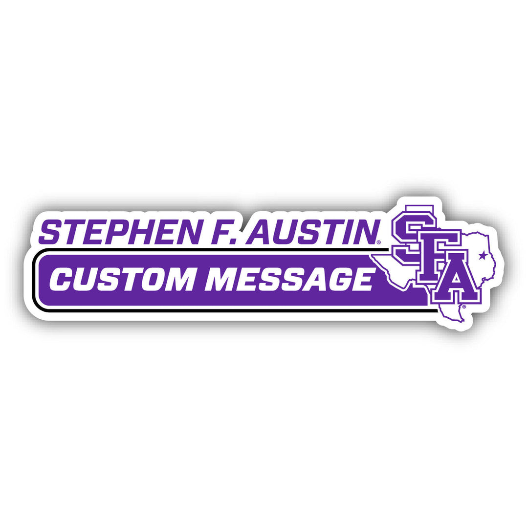 Stephen F. Austin State University 4-Inch Wide Customizable Vinyl Decal Sticker Officially Licensed Collegiate Product Image 1