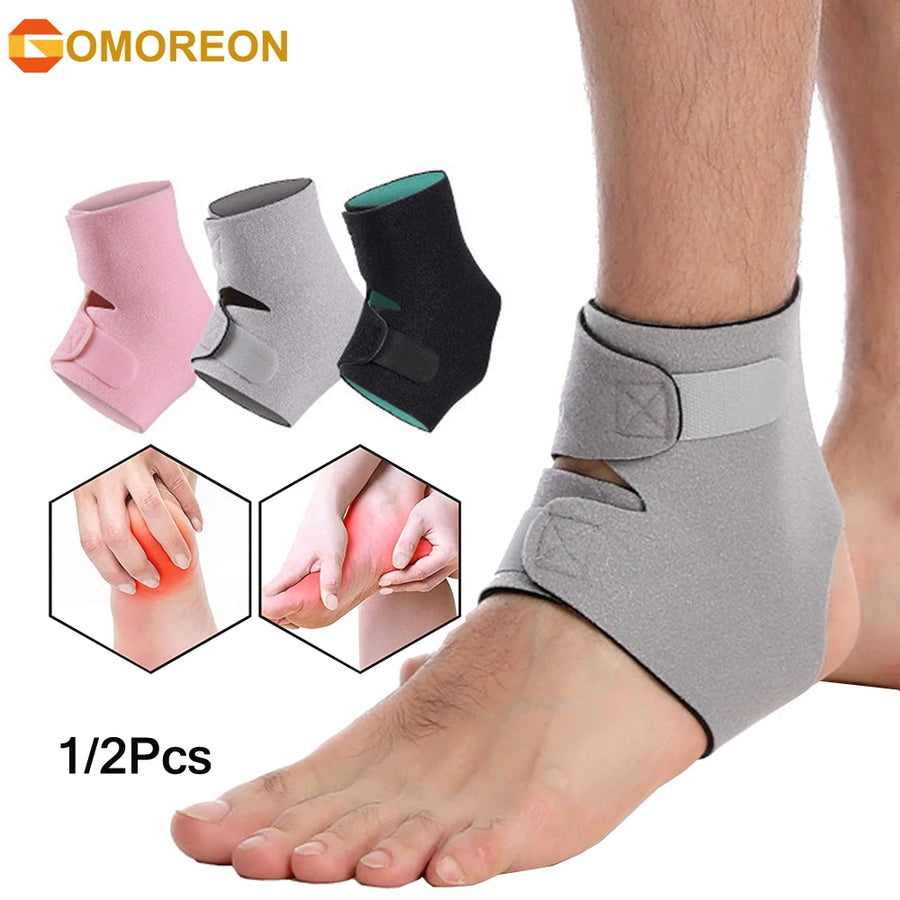 GOMOREON Sports Ankle Support for Men and Women - Breathable Adjustable Ankle Brace Sprain for Running Cycling Image 1