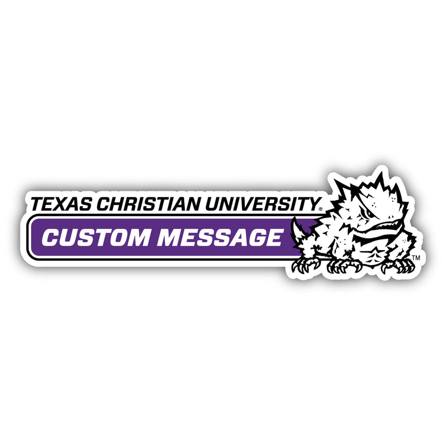 Texas Christian University 4-Inch Wide Customizable Vinyl Decal Sticker Officially Licensed Collegiate Product Image 1