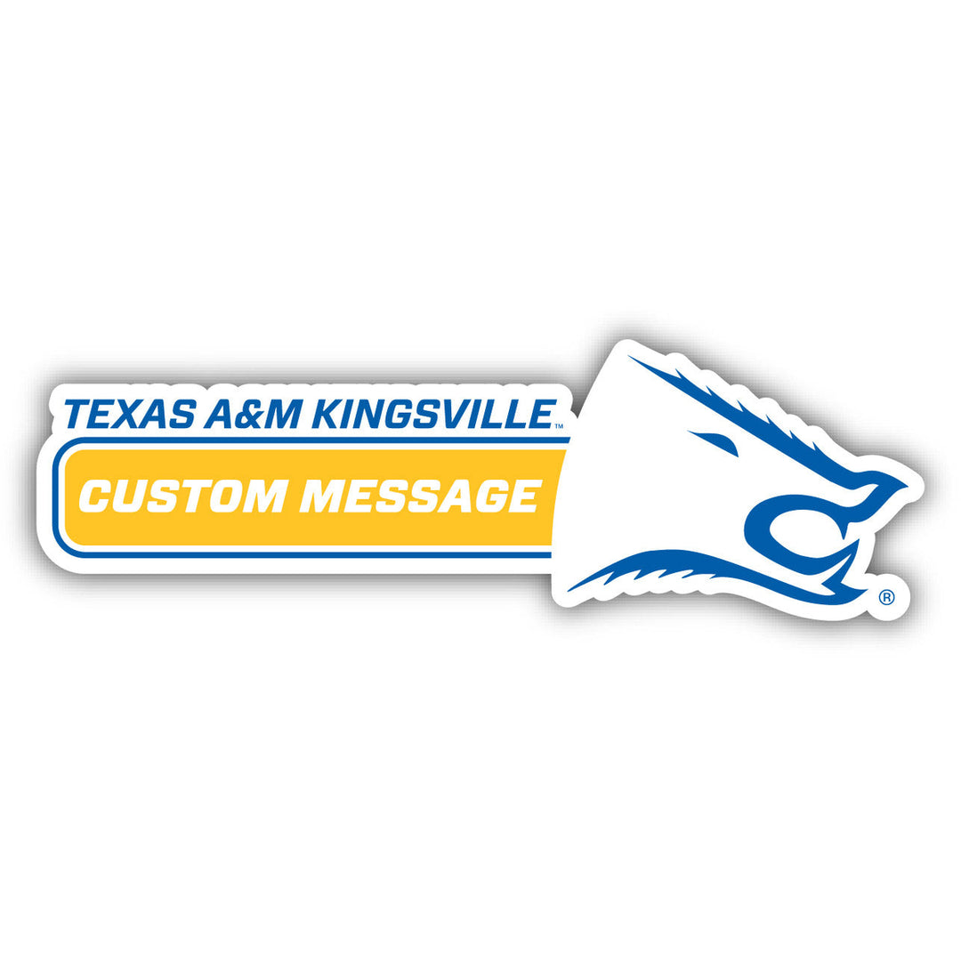 Texas AandM Kingsville Javelinas 4-Inch Wide Customizable Vinyl Decal Sticker Officially Licensed Collegiate Product Image 1